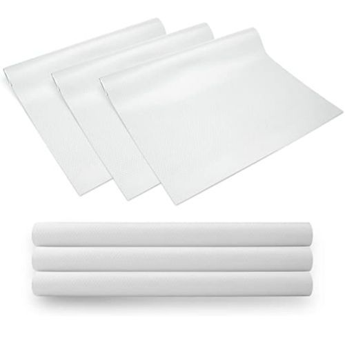 4 Piece Refrigerator Water Proof Liner Mats- White .