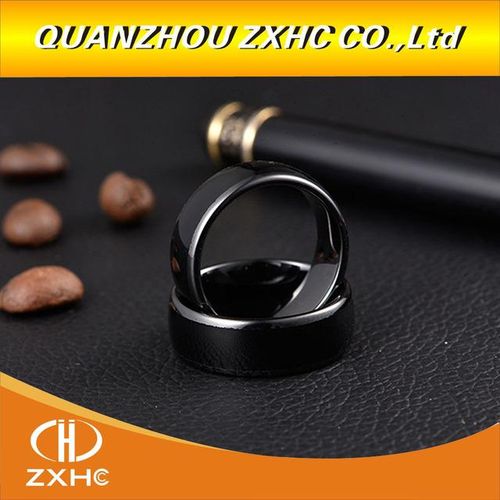 Black Ceramics Smart Finger Ring 125khz/13.56mhz Wear For Men Or Women