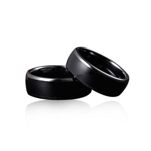 Black Ceramics Smart Finger Ring 125khz/13.56mhz Wear For Men Or Women