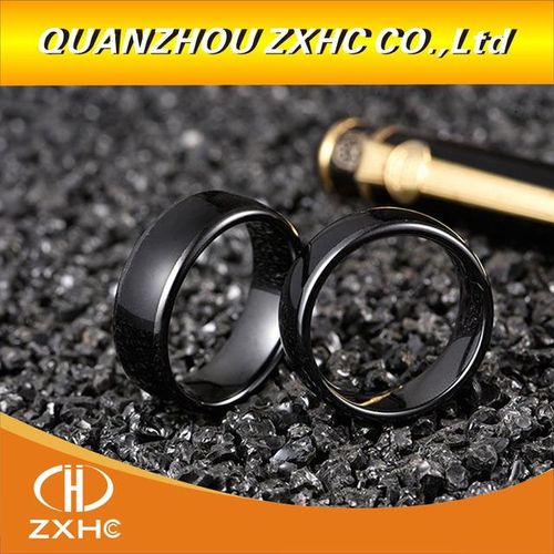 Black Ceramics Smart Finger Ring 125khz/13.56mhz Wear For Men Or Women