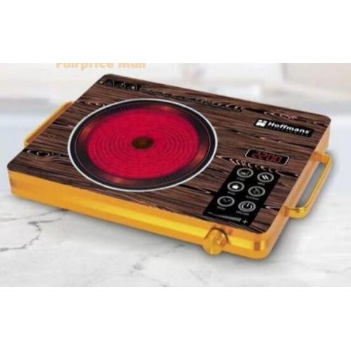 Hoffmans High Efficient Infrared Touch Operated Fast Cooking Hotplate-Black