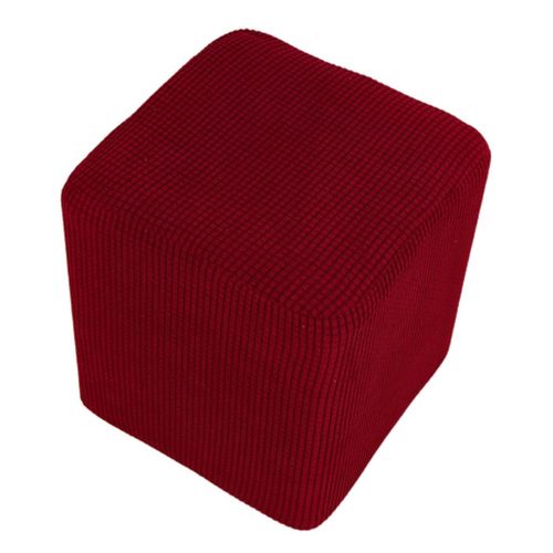 Foot Stool Slipcover Stretch Ottoman Footstool Covers Wine 04Wine red