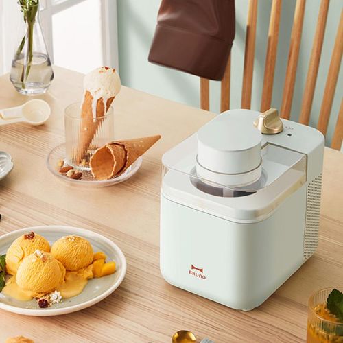 Bruno Ice Cream Machine Home Made Mini Fruit Smoothie Maker- Cream, Green
