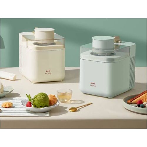 Bruno Ice Cream Machine Home Made Mini Fruit Smoothie Maker- Cream, Green