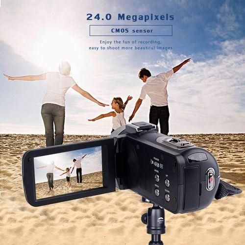 LEBAIQI 24 Megapixels 16X Zoom Full HD 19201080P Digital Video Camcorder Portable 270 Degree Rotation Touch Screen Camera With Nightshot Function. Remote Control And A Stereo Microphone DVR104H