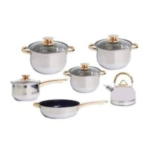 6pc Induction Stainless Steel Cookware Set-Silver
