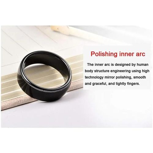1pcs Black Ceramics Smart Finger Rewrite Ring T5577 Or Uid Chip 125khz Or 13.56mhz Cuid 13.56mhz-17mm