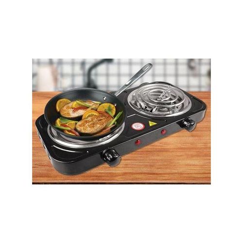 Original Quality Electric Double Coil Hotplate -Black