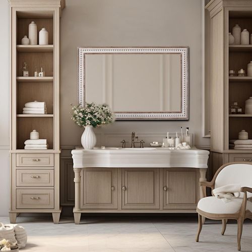 FAFA GLASS 50cm X 70cm Rectangular Wall Mounted Mirror  - Gold