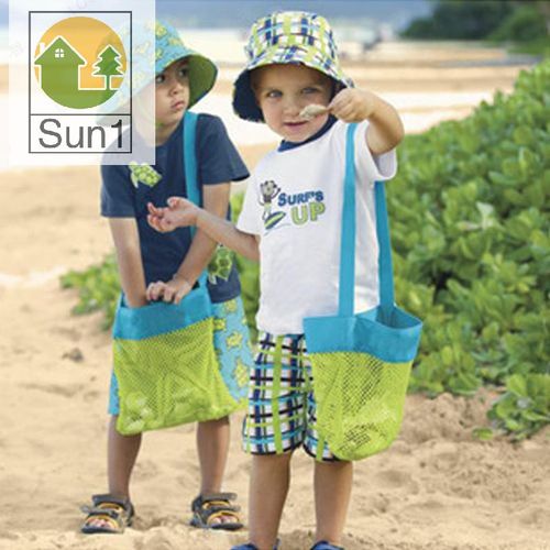 Sun1 Children Sand Away Protable Mesh Bag Kids Toys Storage Bags Swimming Large