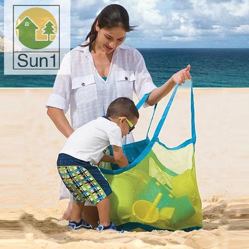 Sun1 Children Sand Away Protable Mesh Bag Kids Toys Storage Bags Swimming Large