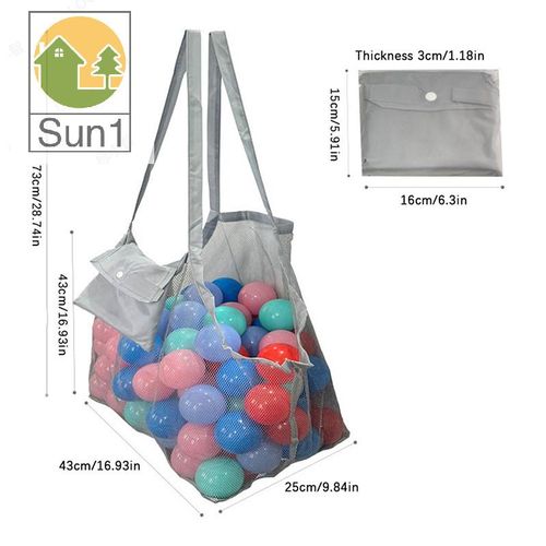 Sun1 Children Sand Away Protable Mesh Bag Kids Toys Storage Bags Swimming Large