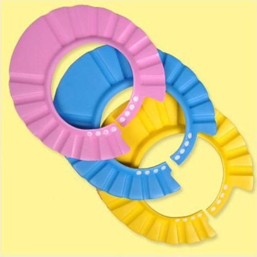 OR Shampoo Protective Cap For Baby Wash Hair Shield Children Bathing Shower Hat Blue