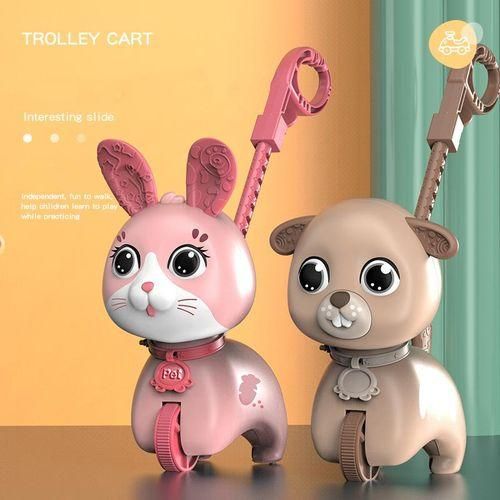 Trolley Walker Toy Toddler Music Animals Hand Walker Toy