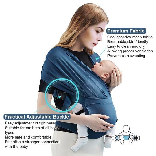 Lightweight Mesh Cloth Crossover Design Front Wrap Baby Carrier For Outdoor Breathable Baby Sling Hand Free Baby Carrier Sling Wrap For Newborn