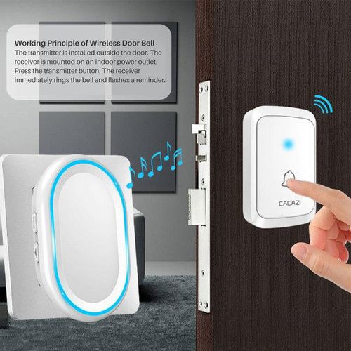 2019 New Wireless Doorbell 58 Chimes Door Ring Bell Led Calling Ac 100-240v 300m Range Eu Uk Au Plug Door Bell