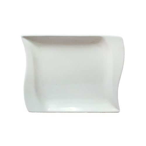 Other 6 Pcs Square Curved Dinner Plates- white