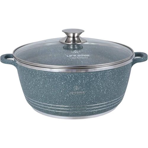 Life Smile 3 Pieces Of Non Stick Serving Saucepans Cookware-Multicolor