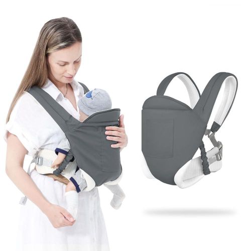 Baby Strap Baby Travel Carrier Newborn Four Seasons Available Simple Backpack Multi-Functional Baby Holding Artifact (Grey)