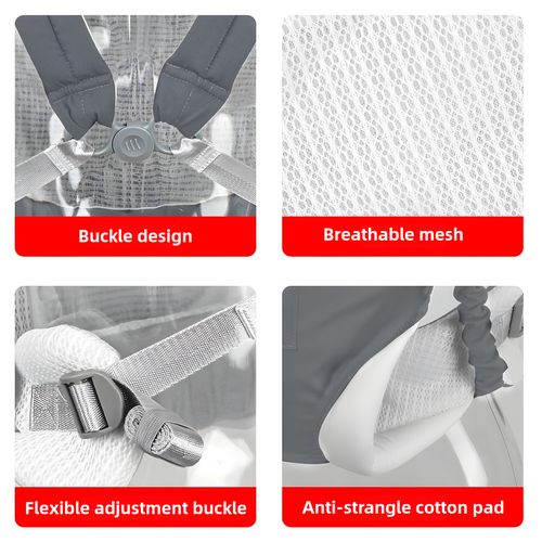 Baby Strap Baby Travel Carrier Newborn Four Seasons Available Simple Backpack Multi-Functional Baby Holding Artifact (Grey)