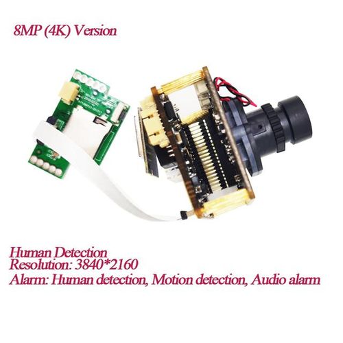 H.265 8mp 4k Starlight Wireless Ip Camera Module 5mp Human Detection Wifi Network Camera Board Two Way Audio Tf Rtsp