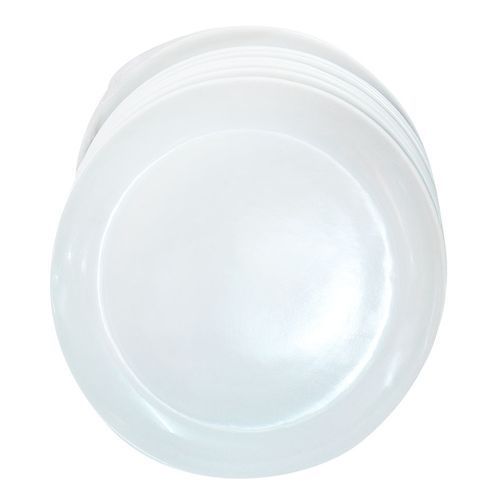 12 Pieces Melamine Dinner Plates - White
