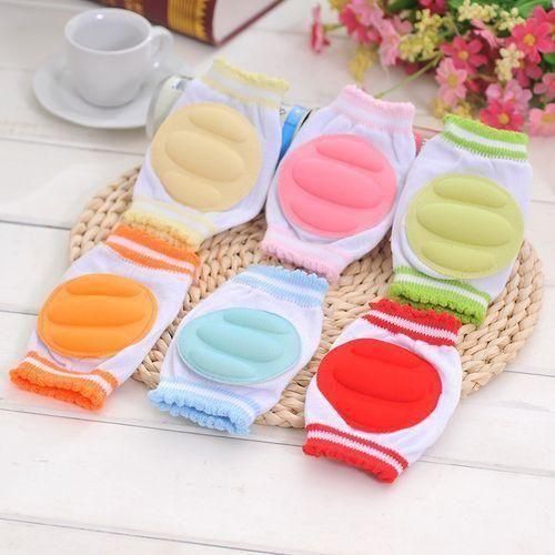 One Pair Ventilated Children Baby Crawling Walking Knee Guard Elbow Guard Protecting PadsGreen