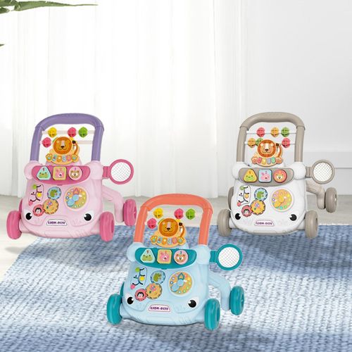 Baby Push Walking Play Panel For 6-12 Months Boys And Gray