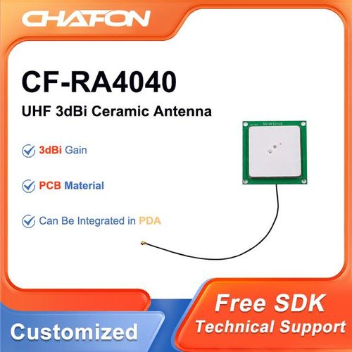 Chafon Cf-Ra4040 Ceramic Antenna Uhf 40*40mm 3dbi Mmcx Male Connector Used For Car Access Control