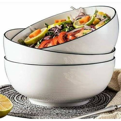 6Pc Ceramic Soup Bowls - White