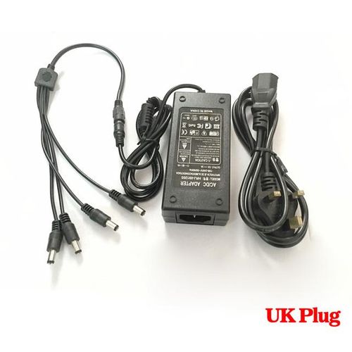 Dc 12v 5a 4 Port Cctv Camera Ac Adapter Power Supply Box For Cctv Video Camera Uk Au Eu Plug Adapter Charger Outdoor Splitter