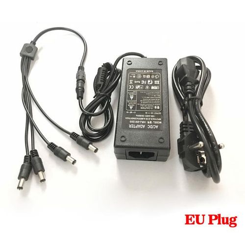 Dc 12v 5a 4 Port Cctv Camera Ac Adapter Power Supply Box For Cctv Video Camera Uk Au Eu Plug Adapter Charger Outdoor Splitter
