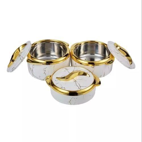 3Pc Set 1.5/2/2.5 L Food Warmer Thermal Insulation Hot Pot Casserole Lunch Boxes - Multicolors