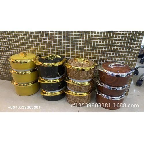 3Pc Set 1.5/2/2.5 L Food Warmer Thermal Insulation Hot Pot Casserole Lunch Boxes - Multicolors
