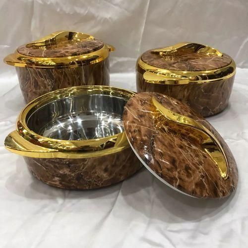 3Pc Set 1.5/2/2.5 L Food Warmer Thermal Insulation Hot Pot Casserole Lunch Boxes - Multicolors