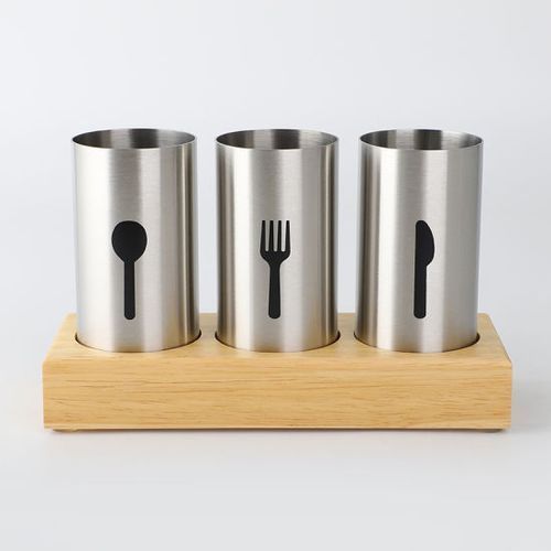 Fork, Spoon And Knife Cutlery Storage Organizer-Silver.