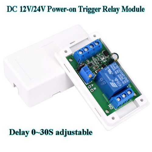 Dc 12v/24v Power-On Trigger Relay Module 0-30 Seconds Adjustable Delay Timer Switch