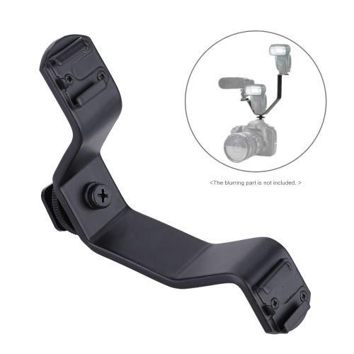 Triple Hot Shoe V Mount Bracket For Video Lights Microphones