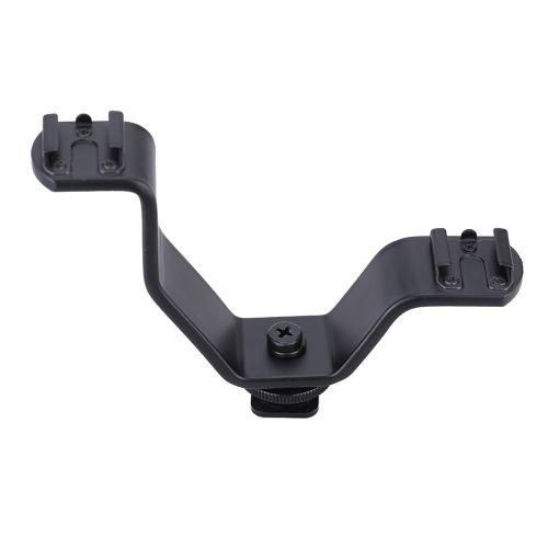 Triple Hot Shoe V Mount Bracket For Video Lights Microphones