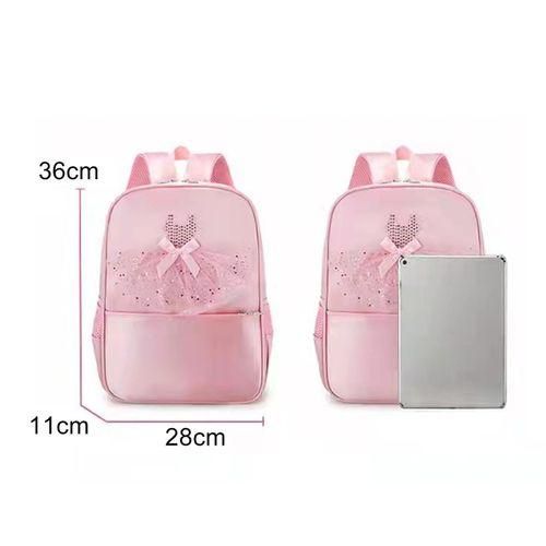 Dance Bag With Embroidery Ballet Backpack With Elegant Lace Pink