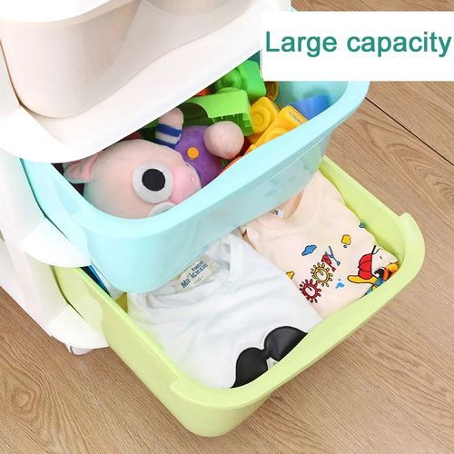 5 Tier Modern Plastic Laundry Basket Storage-Multicolor
