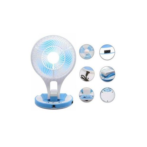 Rechargeable Table Fan With Efficient Wind- Multi Colour