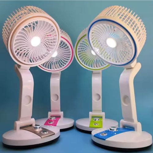 Rechargeable Table Fan With Efficient Wind- Multi Colour