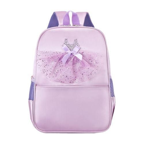 Dance Bag With Embroidery Ballet Backpack With Elegant Lace Purple