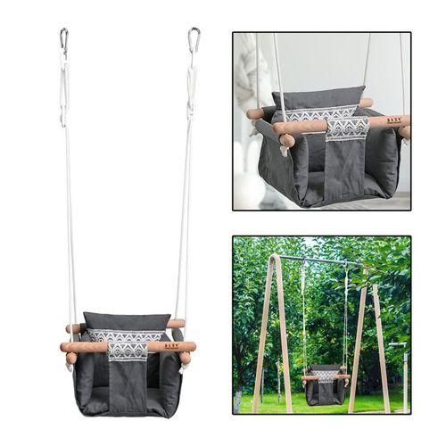 Wood Baby Swing Seat Baby Swing Chair For Infant Children Boys And
