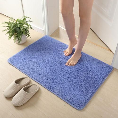Spot Goods Home Bathroom Door Super Soft Door Mat Toilet Bathroom Absorbent Floor Mat Cashmere-like Carpet Color May Vary