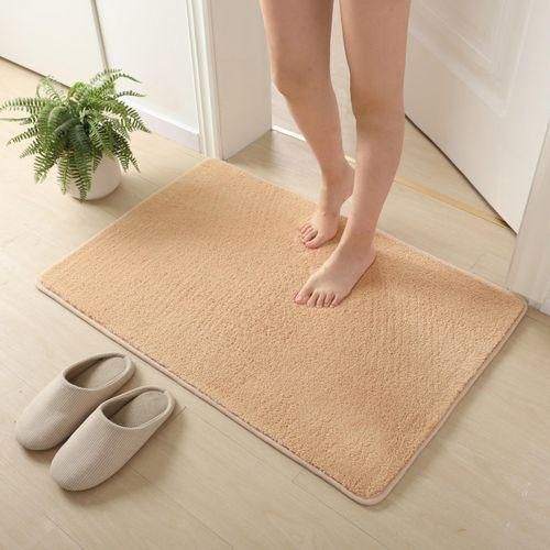 Spot Goods Home Bathroom Door Super Soft Door Mat Toilet Bathroom Absorbent Floor Mat Cashmere-like Carpet Color May Vary