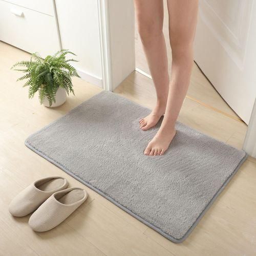 Spot Goods Home Bathroom Door Super Soft Door Mat Toilet Bathroom Absorbent Floor Mat Cashmere-like Carpet Color May Vary