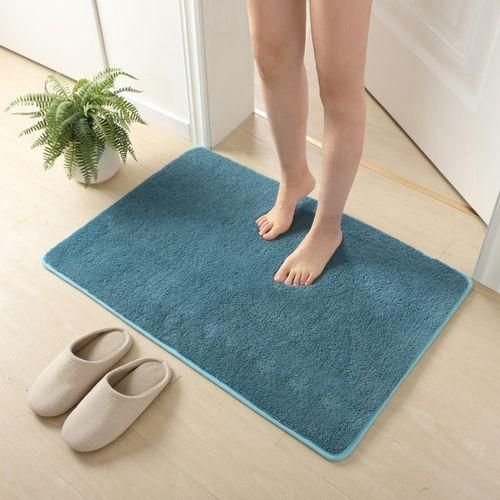 Spot Goods Home Bathroom Door Super Soft Door Mat Toilet Bathroom Absorbent Floor Mat Cashmere-like Carpet Color May Vary