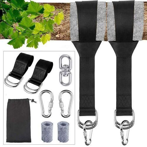 Heavy Duty Hammock Swing Chair 360&deg; Hanging Strap Kit Hook